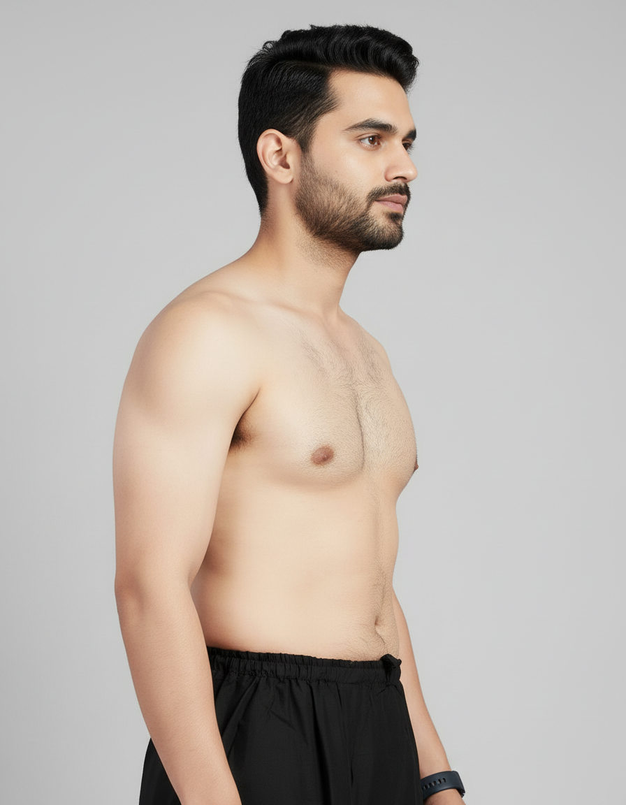 Black Cotton Blend Readymade Elastic Silk Dhoti For Man