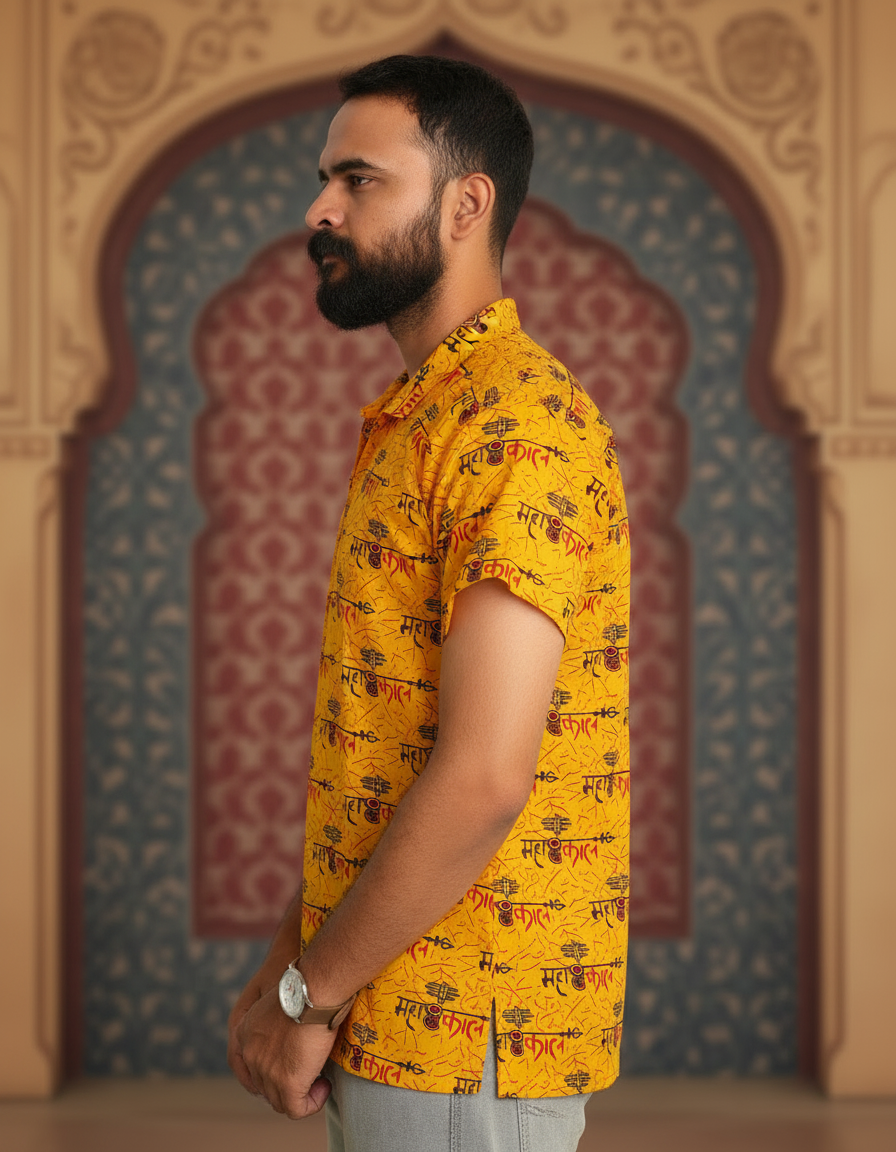 Damru Print Kurta