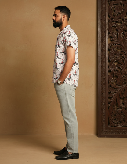 Ganesh Shank Print Kurta