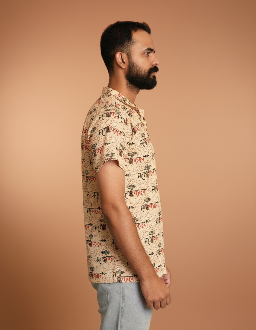 Damru Print Kurta