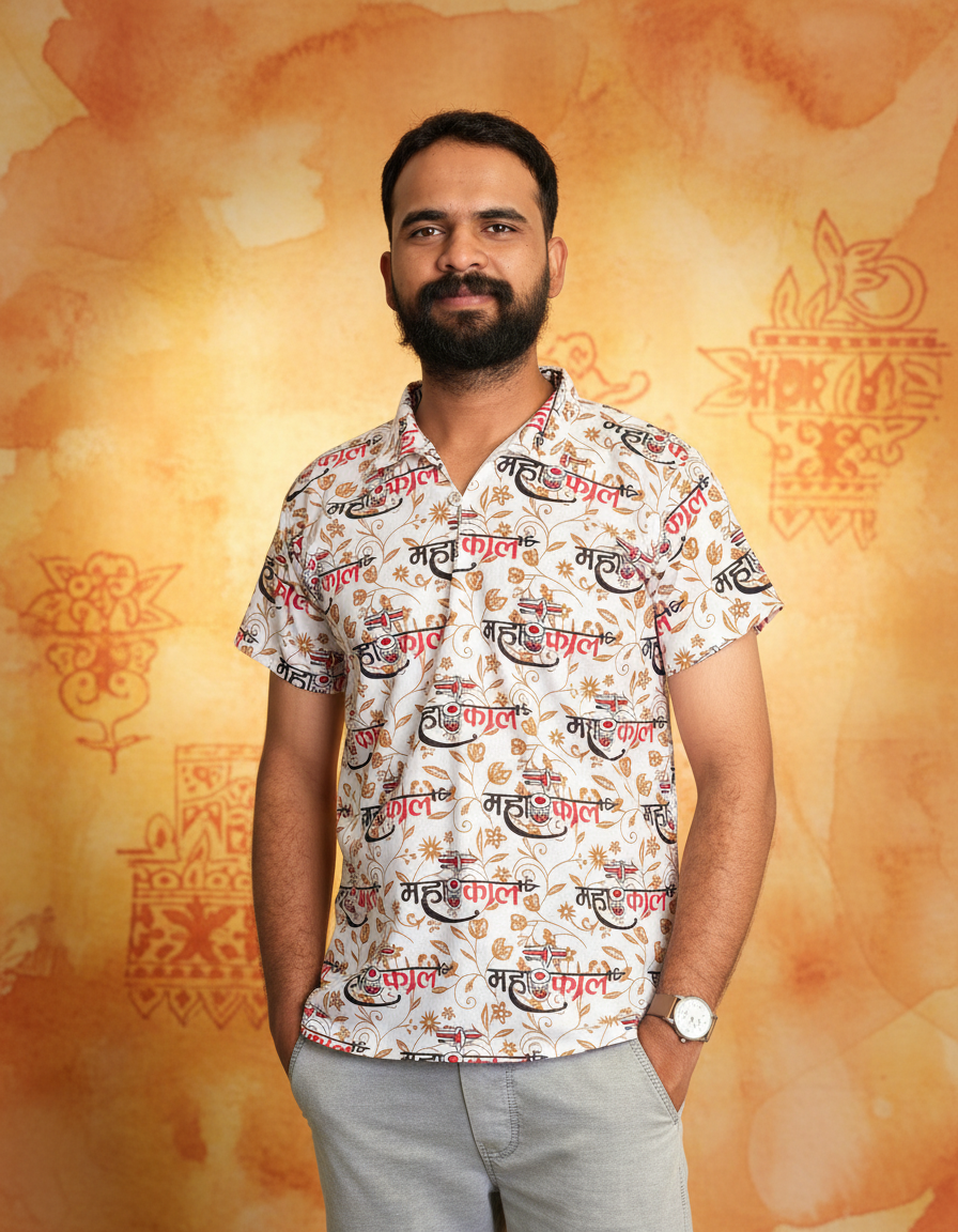 Fancy Damru Print Kurta