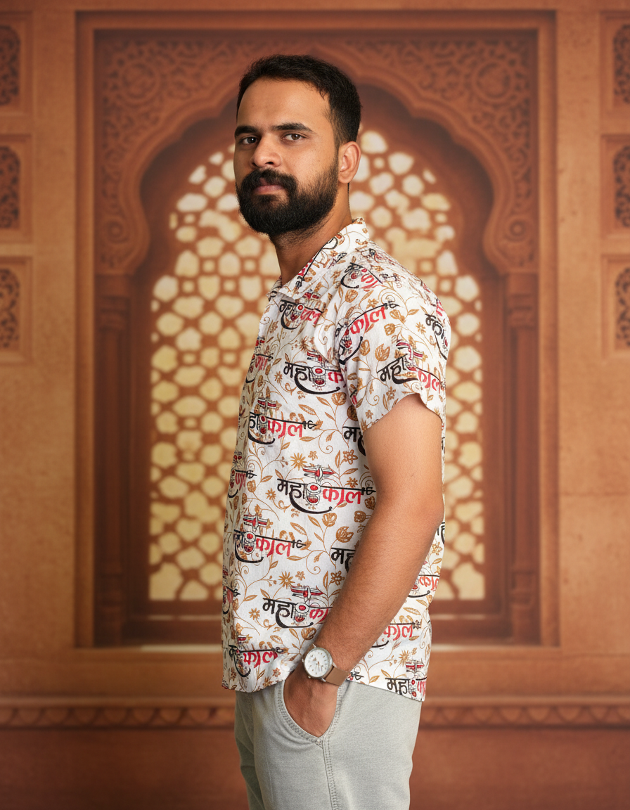 Fancy Damru Print Kurta